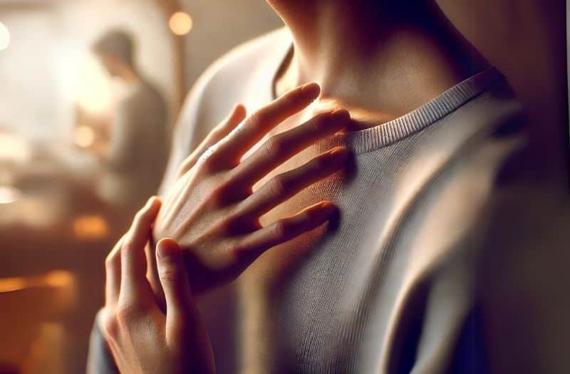 persona acariciando las manos dando a entender que descubre su cuerpo sexuado